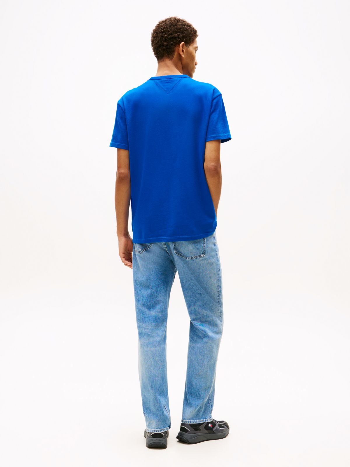 Tommy Badge Jersey Crew Neck T-Shirt — Blue