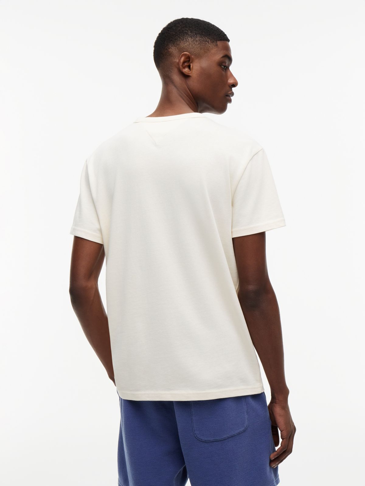 Tommy Badge Jersey Crew Neck T-Shirt — Beige