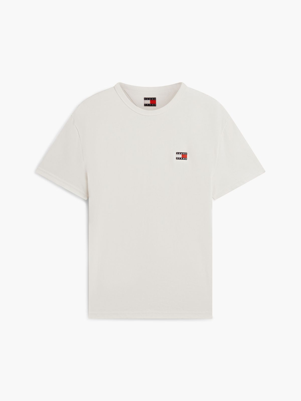 Tommy Badge Jersey Crew Neck T-Shirt — Beige