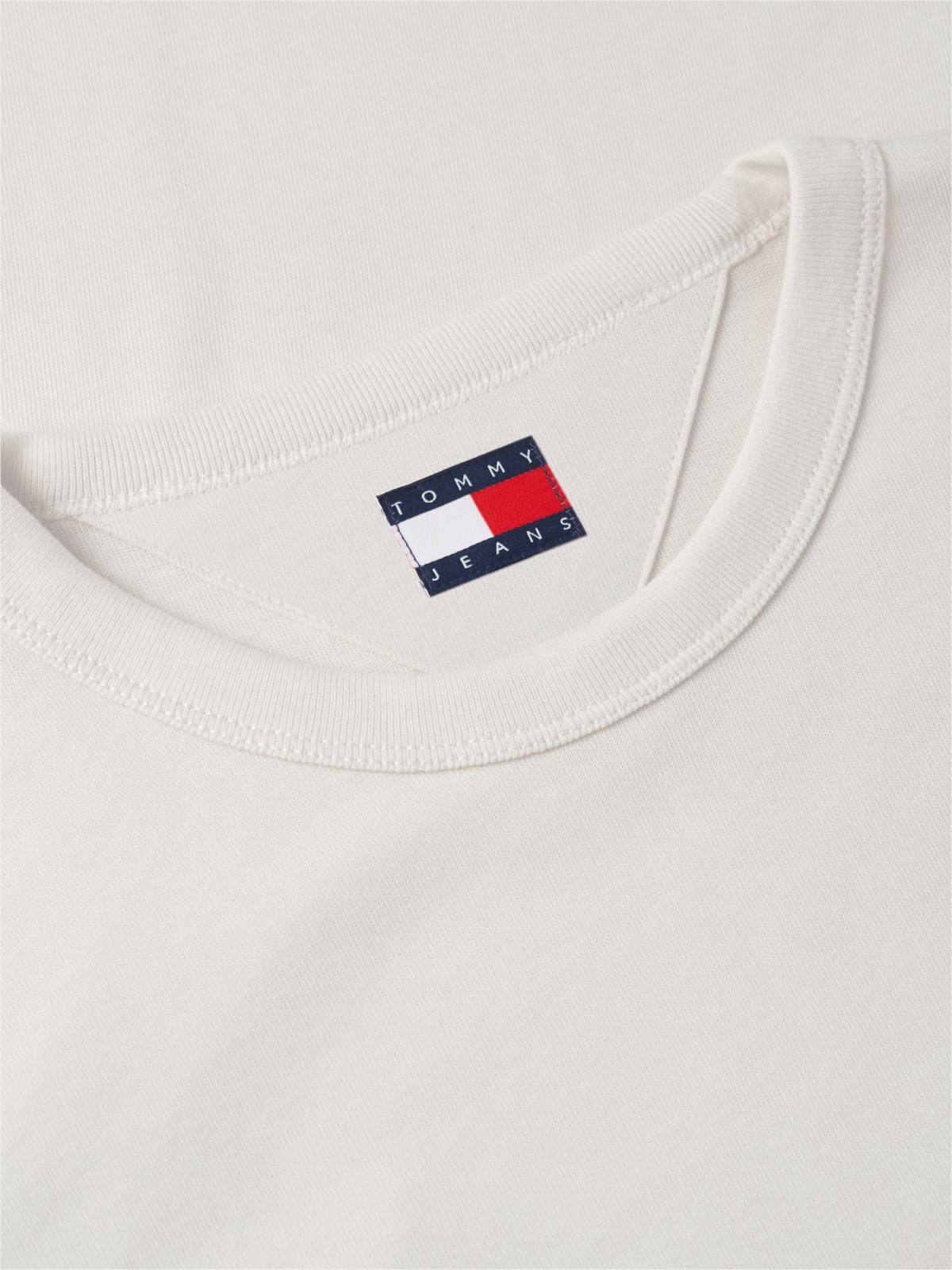 Tommy Badge Jersey Crew Neck T-Shirt — Beige