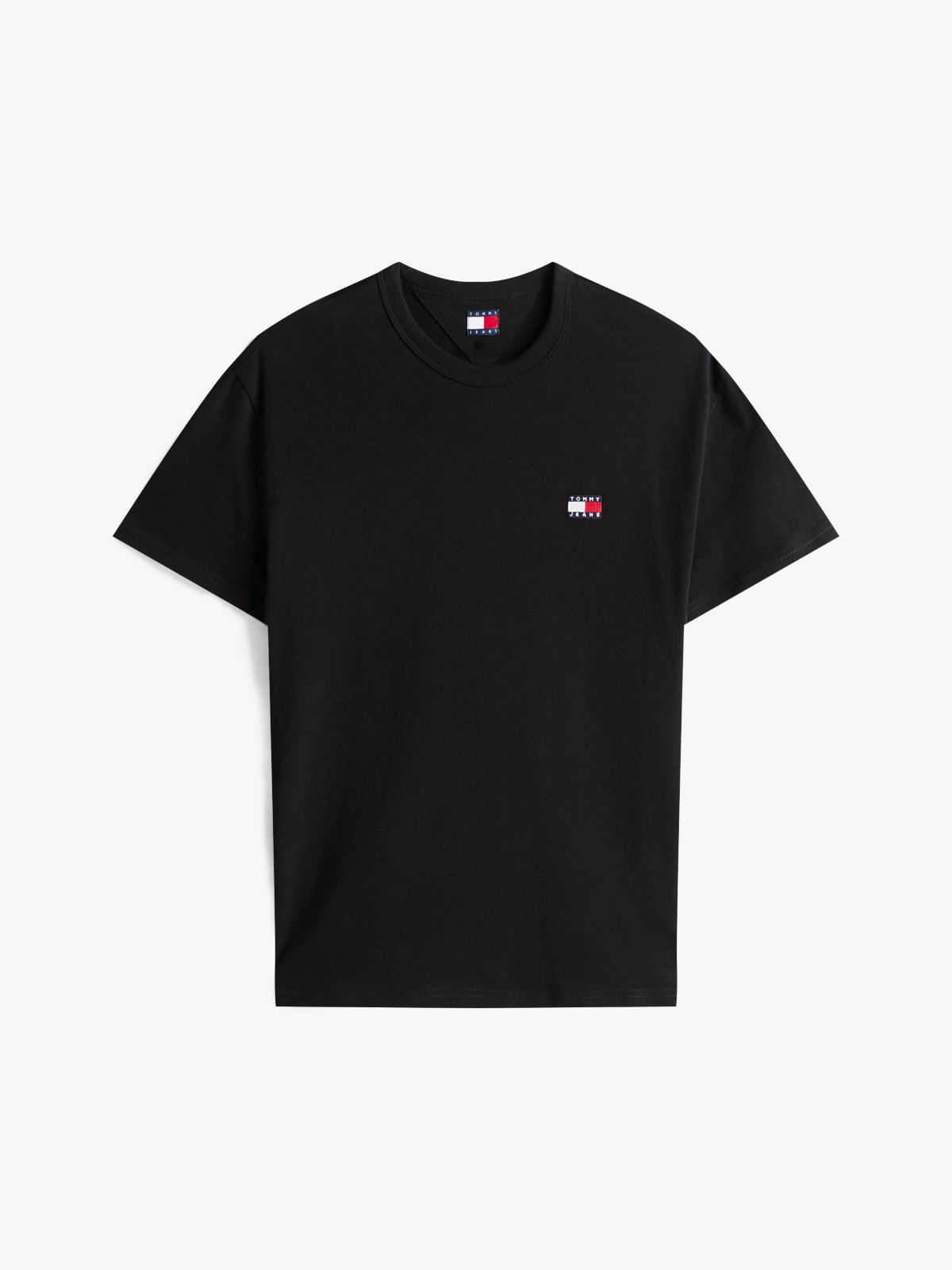 Tommy Badge Jersey Crew Neck T-Shirt — Black