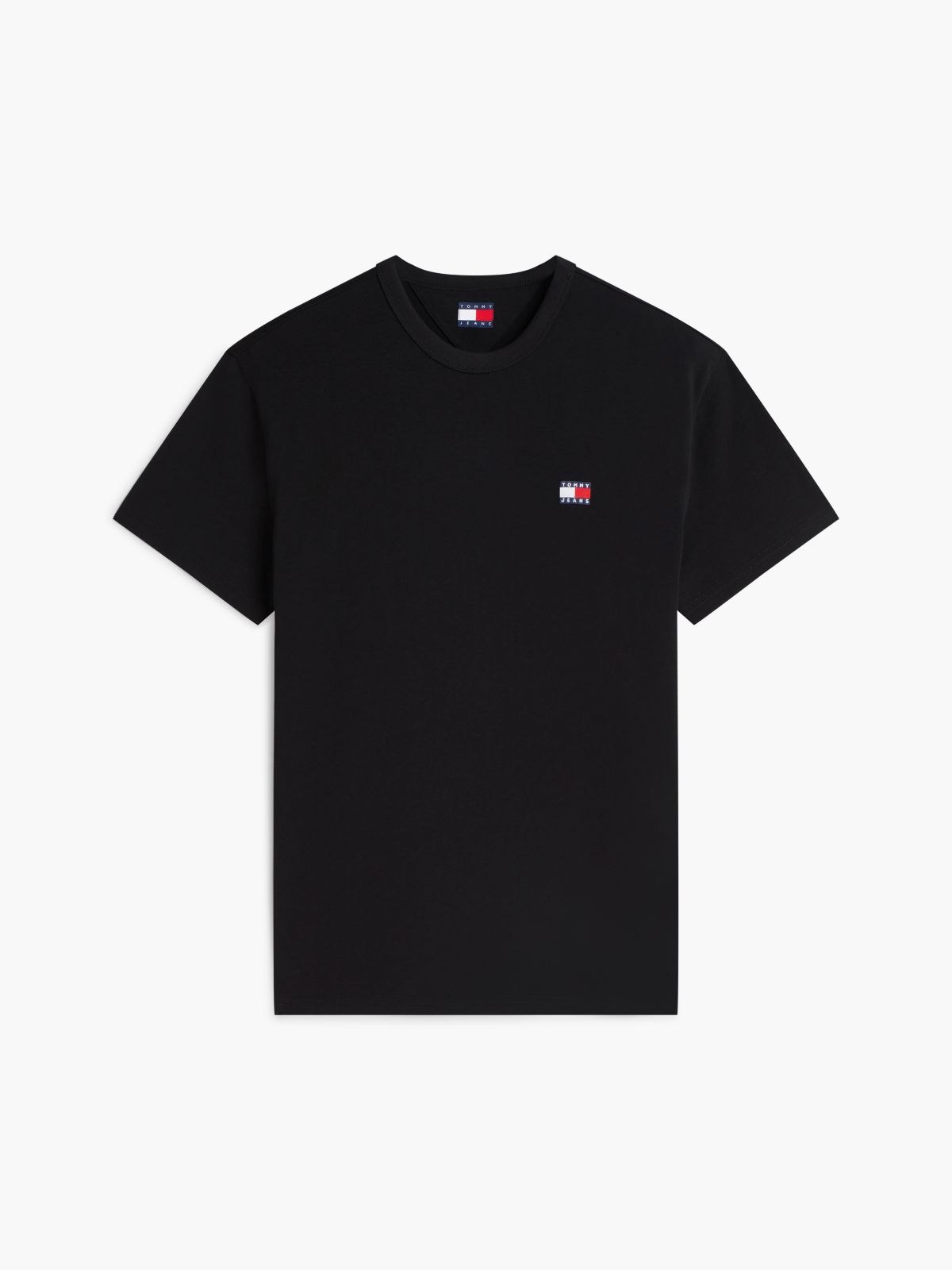 Tommy Badge Jersey Crew Neck T-Shirt — Black
