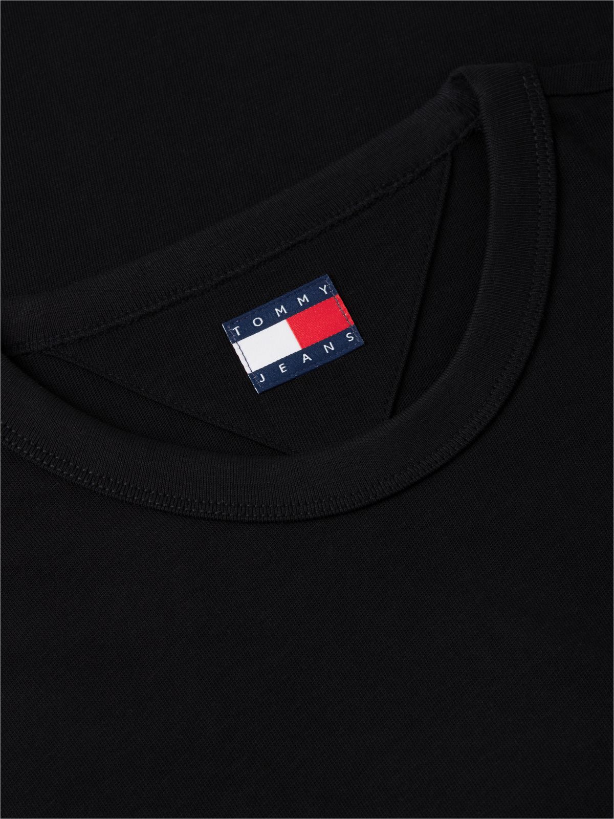 Tommy Badge Jersey Crew Neck T-Shirt — Black