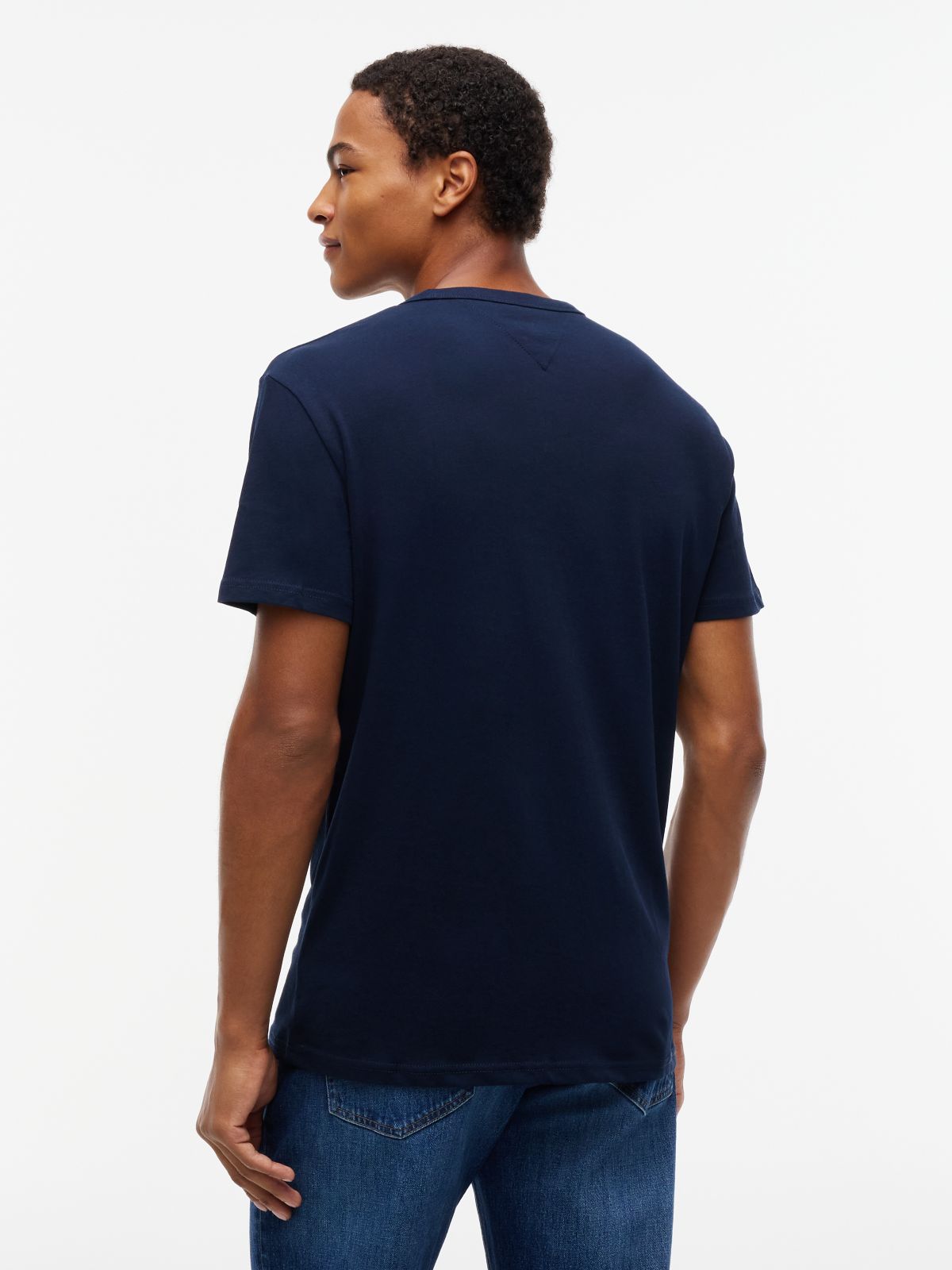 Tommy Badge Jersey Crew Neck T-Shirt — Blue