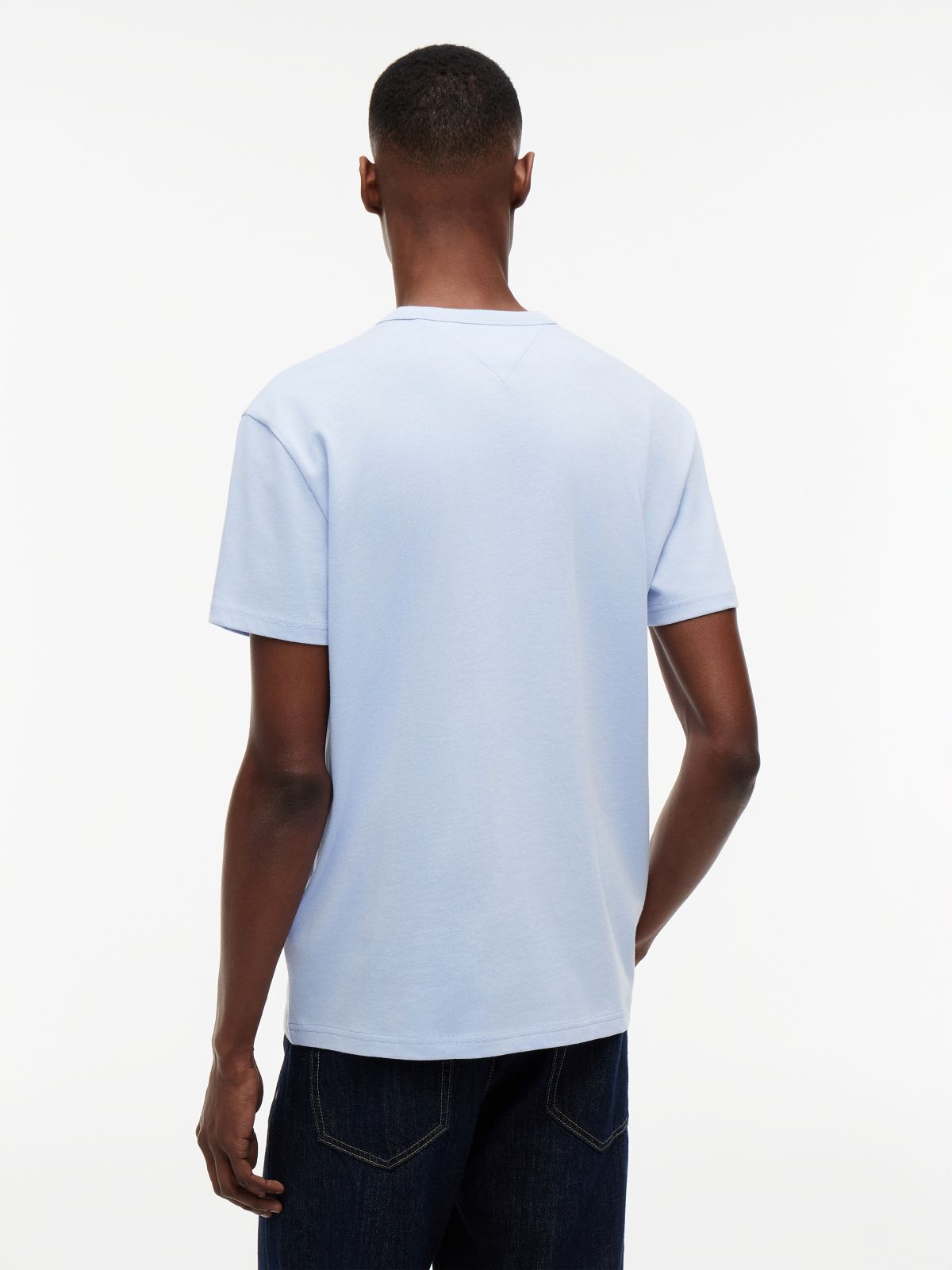 Tommy Badge Jersey Crew Neck T-Shirt — Blue