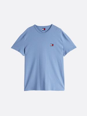 blau tommy badge t-shirt mit rundhalsausschnitt für herren - tommy jeans