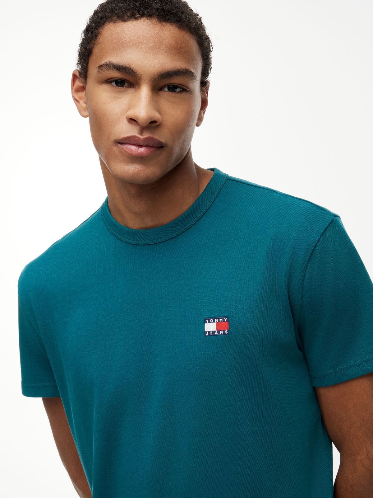 Tommy Badge Jersey Crew Neck T-Shirt — Green