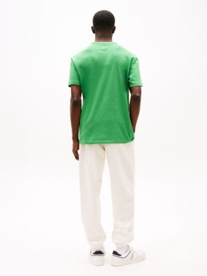 green tommy badge t-shirt for men tommy jeans