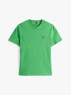 green tommy badge t-shirt for men tommy jeans