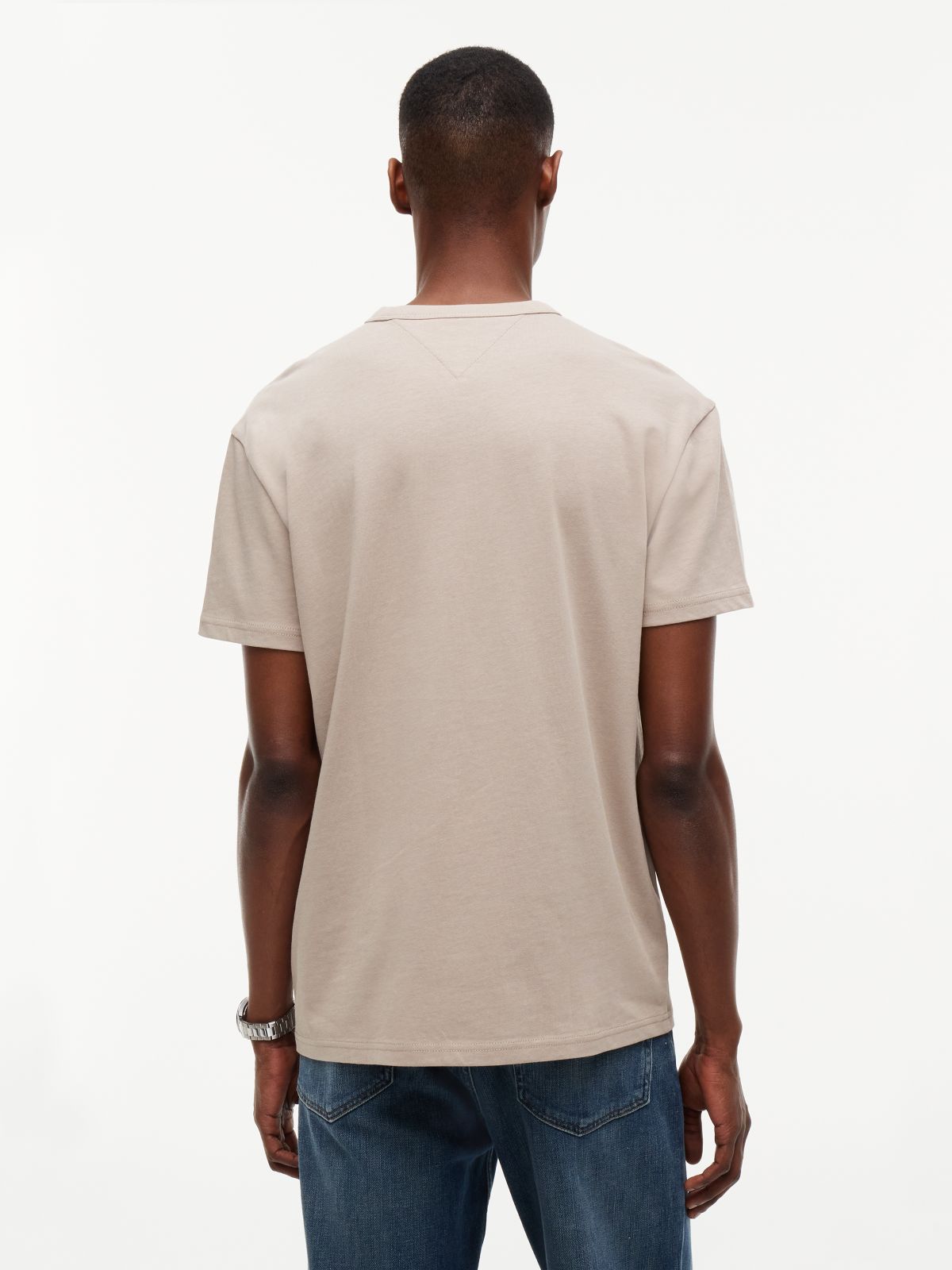 Tommy Badge Jersey Crew Neck T-Shirt — Grey