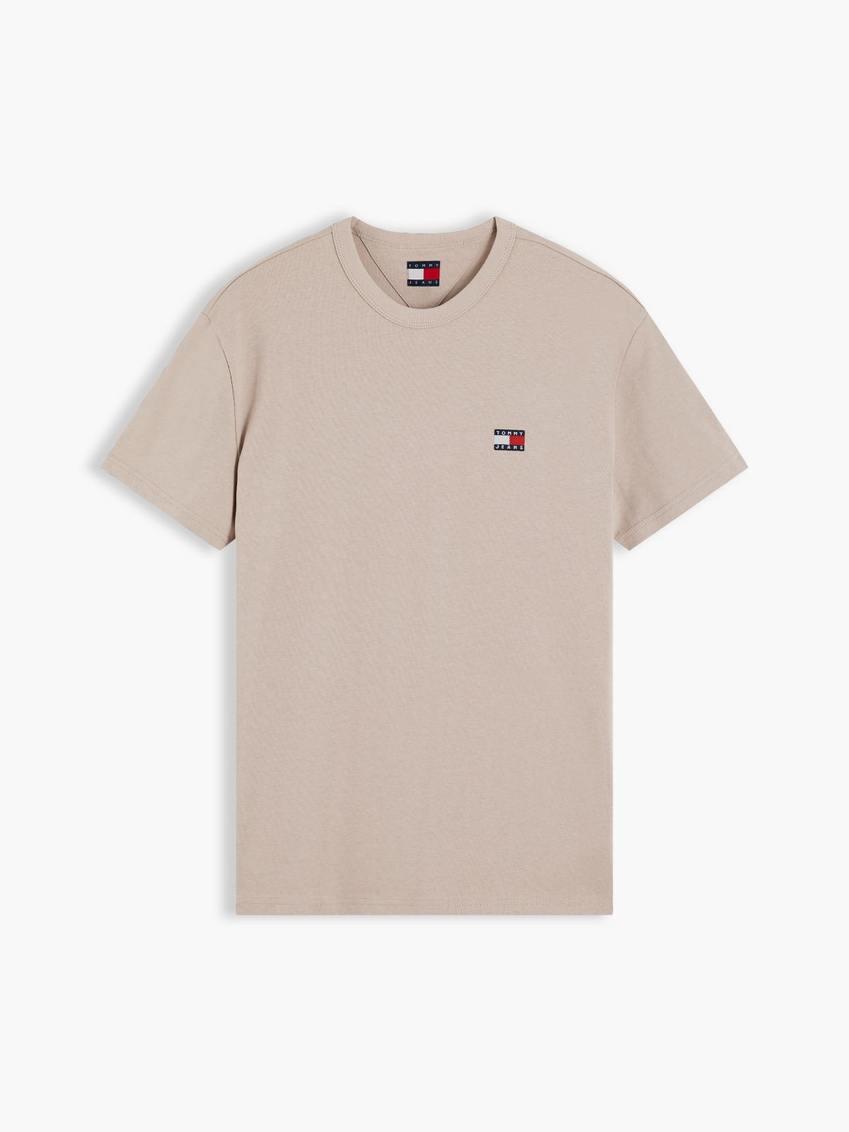 Tommy Badge Jersey Crew Neck T-Shirt — Grey