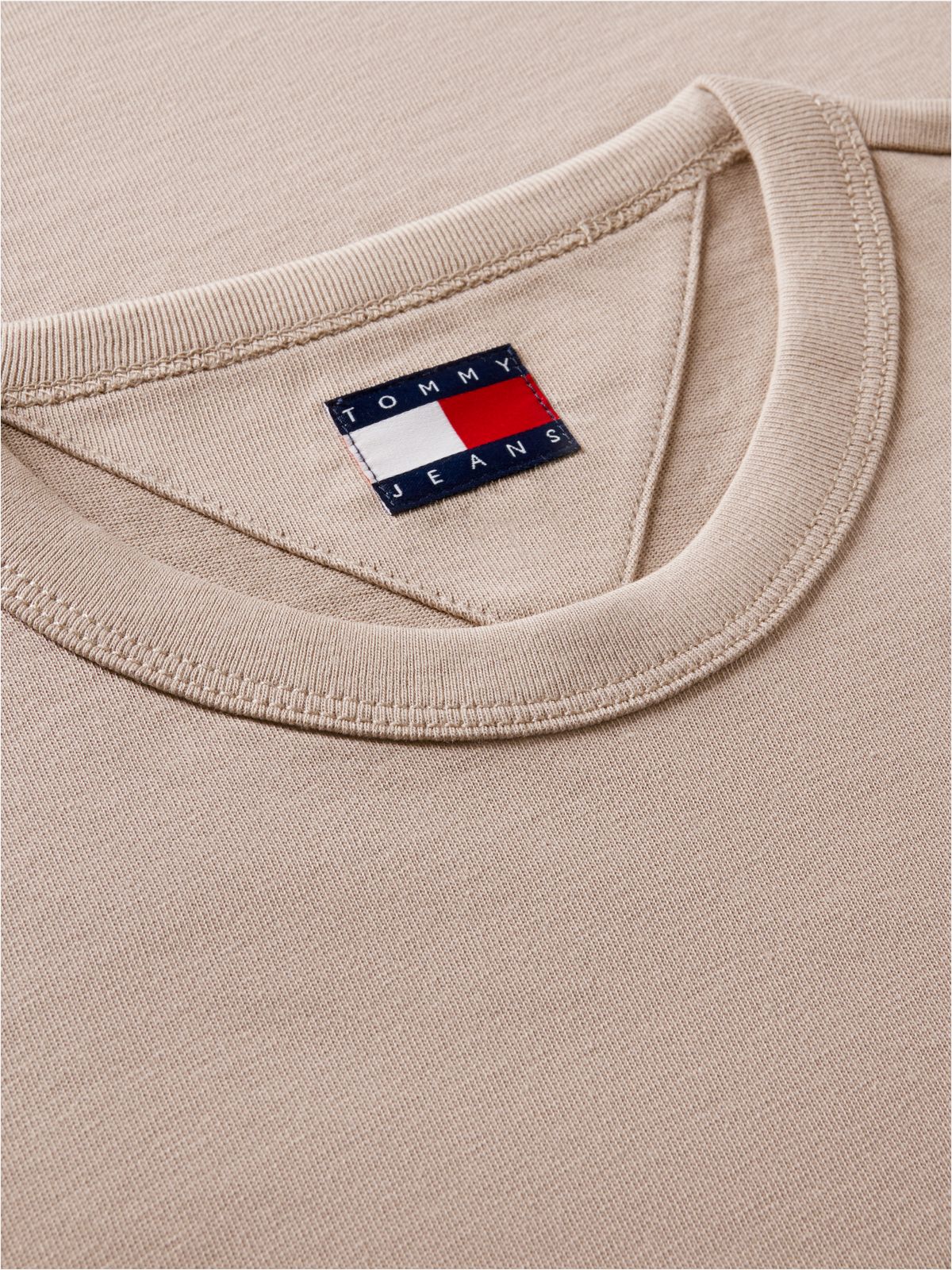 Tommy Badge Jersey Crew Neck T-Shirt — Grey
