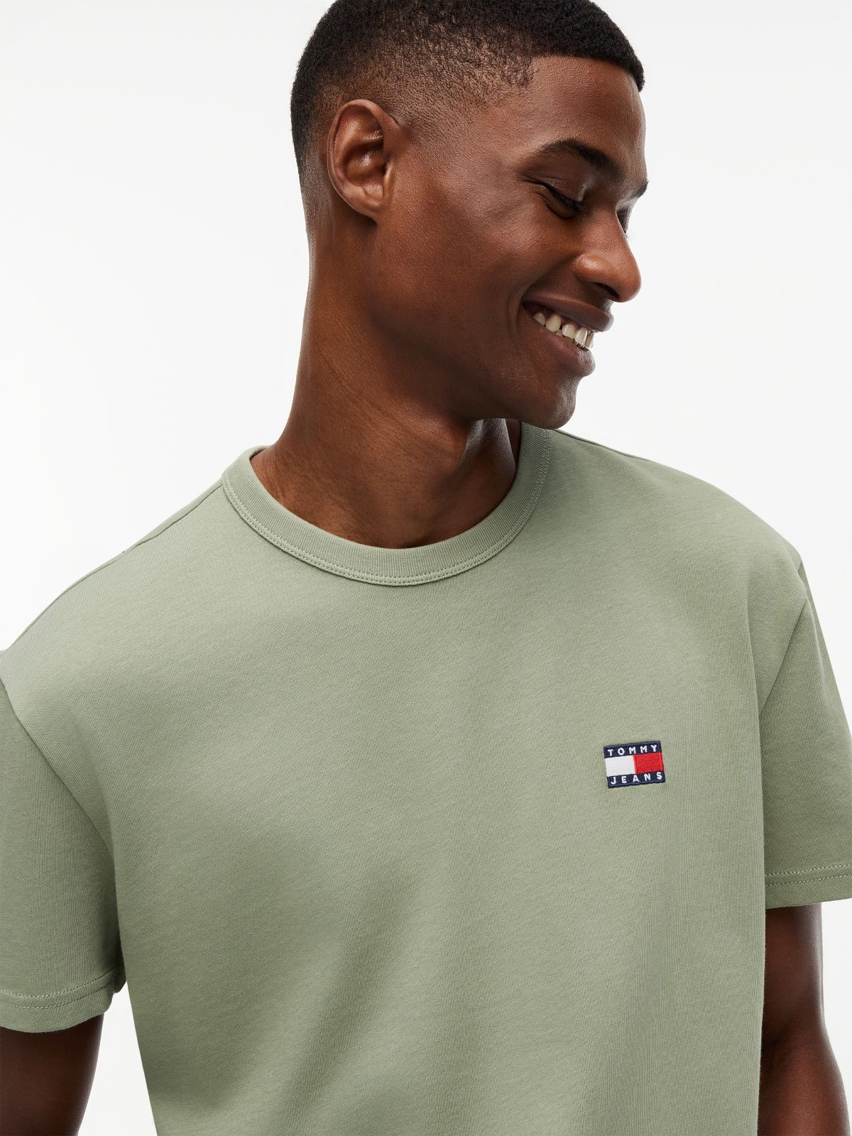 Tommy Badge Jersey Crew Neck T-Shirt — Green