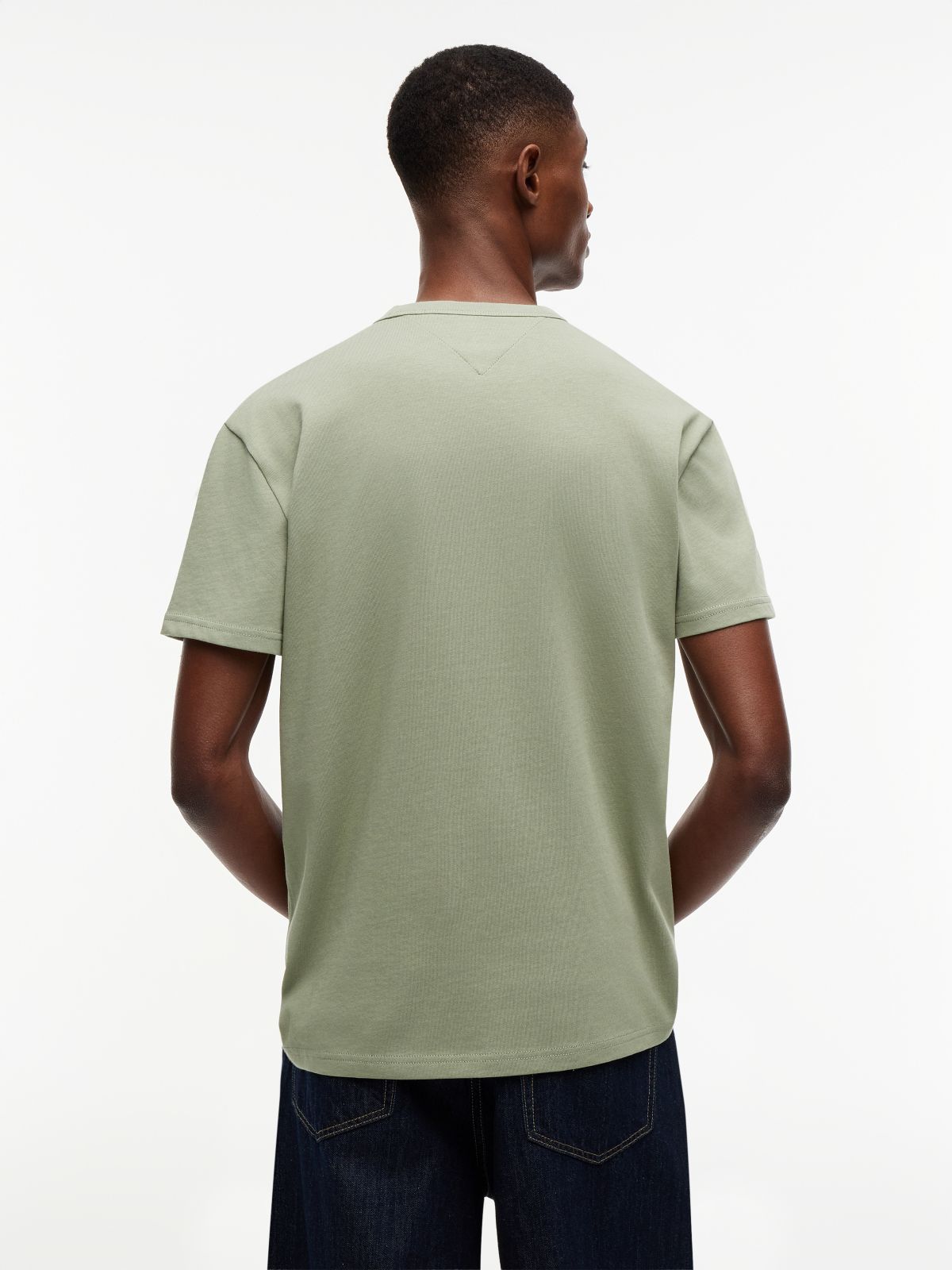 Tommy Badge Jersey Crew Neck T-Shirt — Green