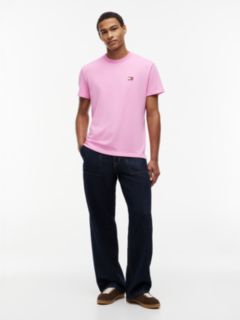 Tommy Badge Jersey Crew Neck T-Shirt — Pink 2