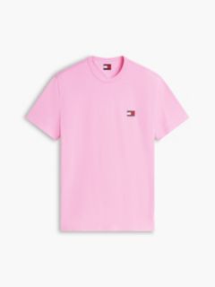 Tommy Badge Jersey Crew Neck T-Shirt — Pink 5