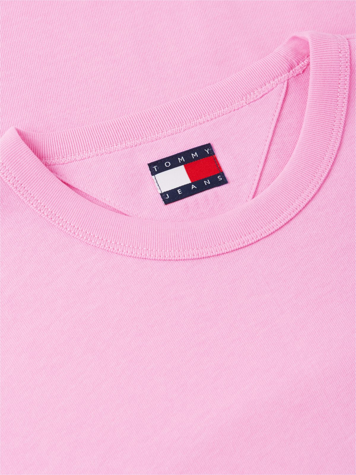 Tommy Badge Jersey Crew Neck T-Shirt — Pink