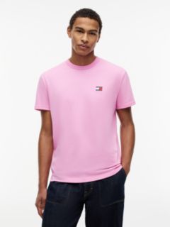 Tommy Badge Jersey Crew Neck T-Shirt — Pink 1