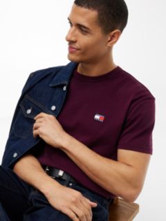 Tommy Badge Jersey Crew Neck T-Shirt — Purple 3