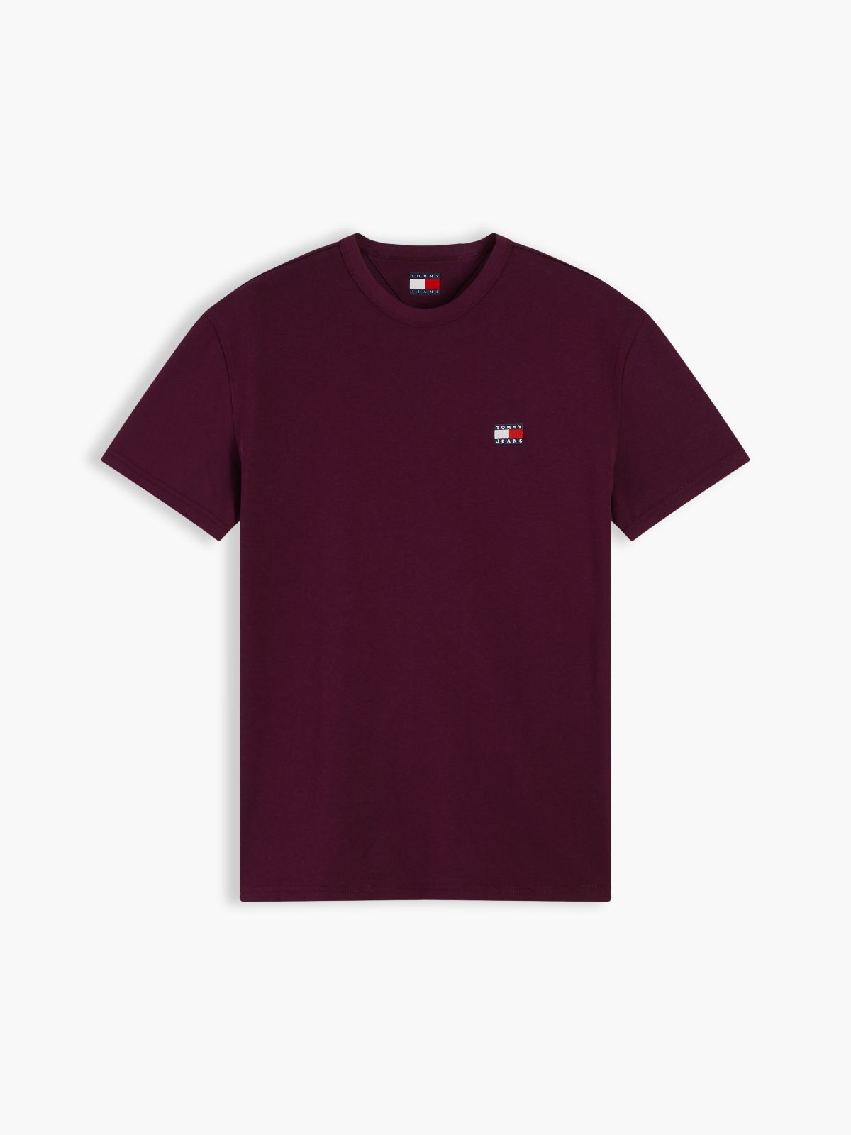 Tommy Badge Jersey Crew Neck T-Shirt — Purple