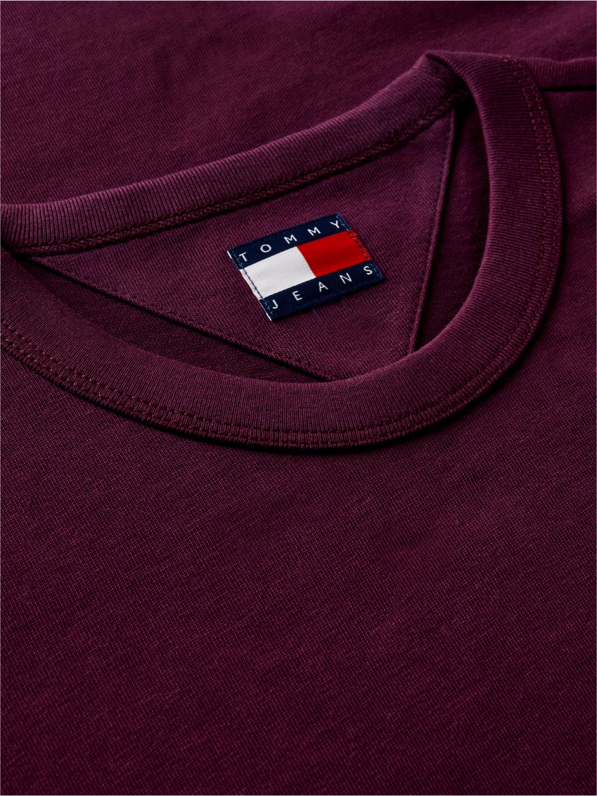 Tommy Badge Jersey Crew Neck T-Shirt — Purple