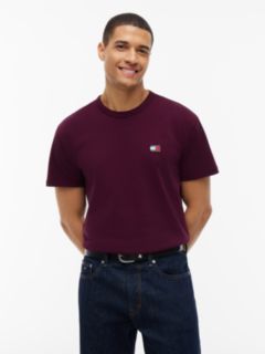 Tommy Badge Jersey Crew Neck T-Shirt — Purple 1