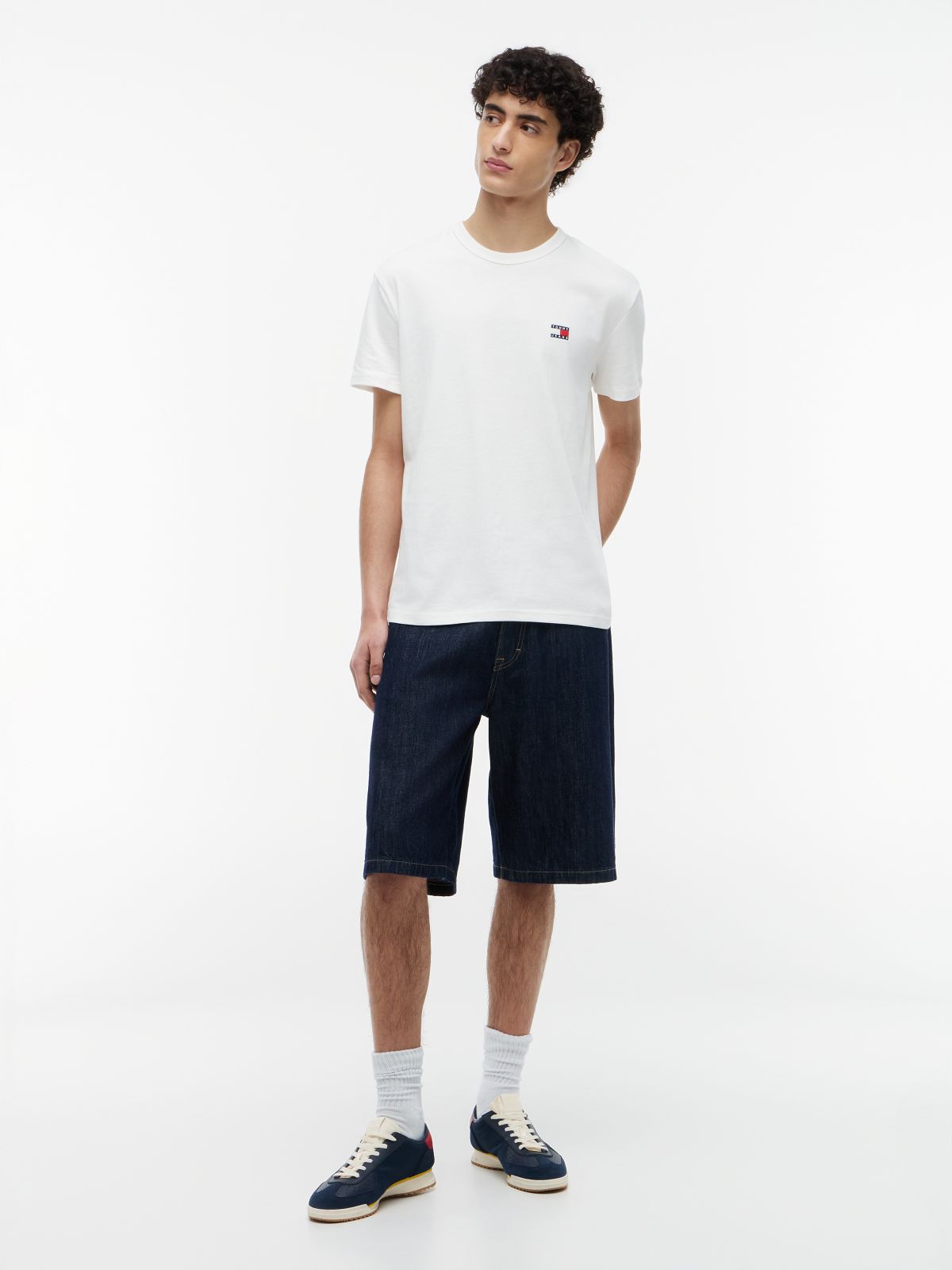 Tommy Badge Jersey Crew Neck T-Shirt — White