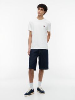 Tommy Badge Jersey Crew Neck T-Shirt — White 2