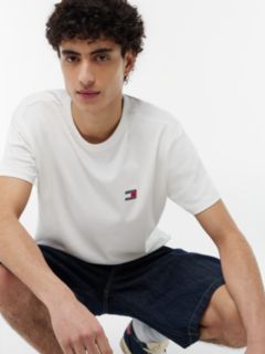 Tommy Badge Jersey Crew Neck T-Shirt — White 3