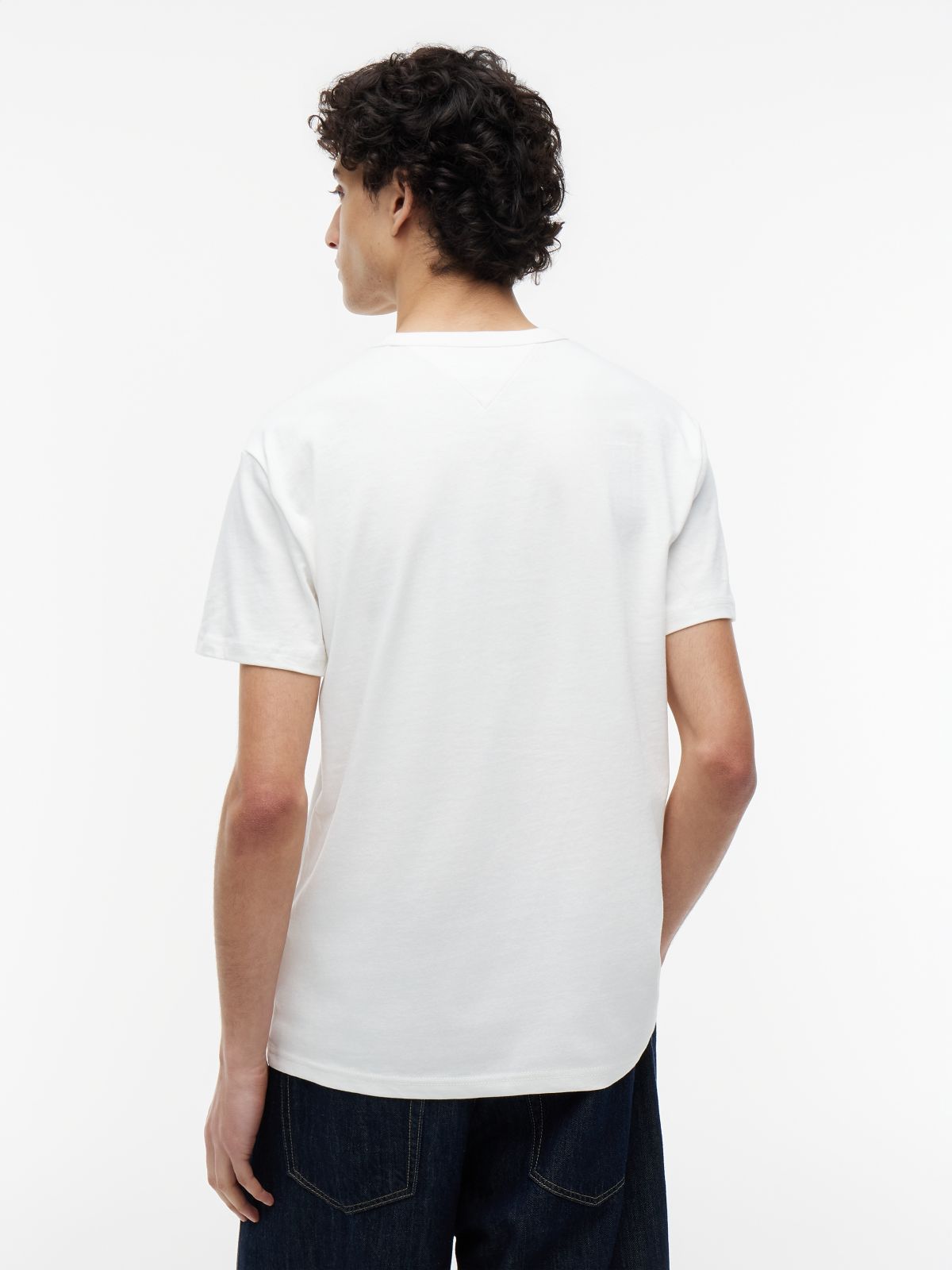 Tommy Badge Jersey Crew Neck T-Shirt — White