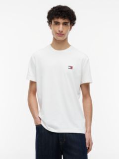 Tommy Badge Jersey Crew Neck T-Shirt — White 1