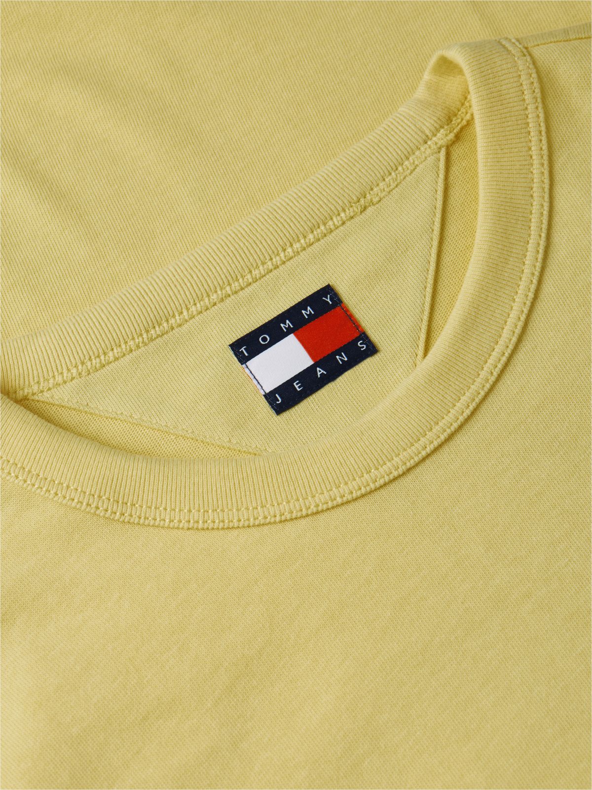 Tommy Badge Jersey Crew Neck T-Shirt — Yellow