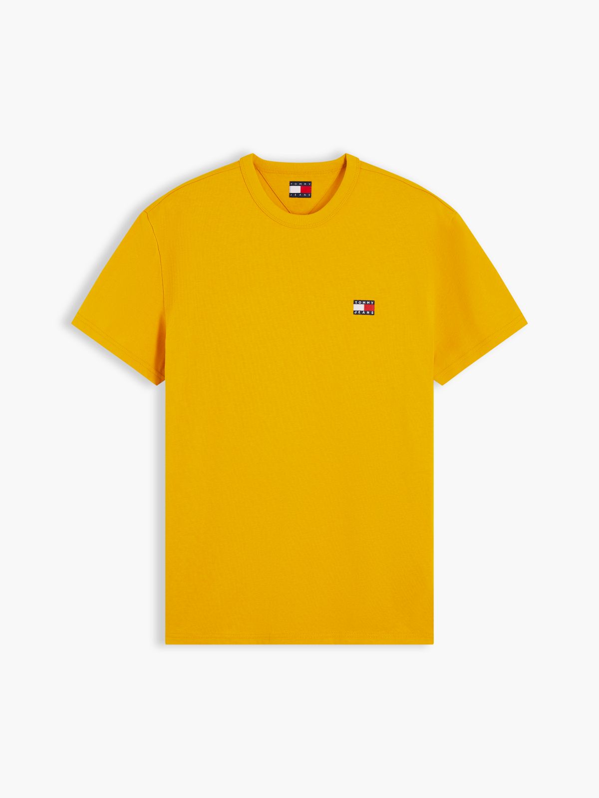Tommy Badge Jersey Crew Neck T-Shirt — Yellow