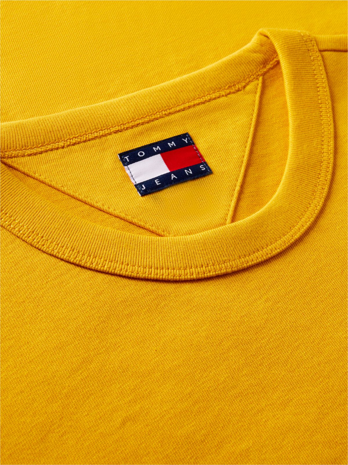 Tommy Badge Jersey Crew Neck T-Shirt — Yellow