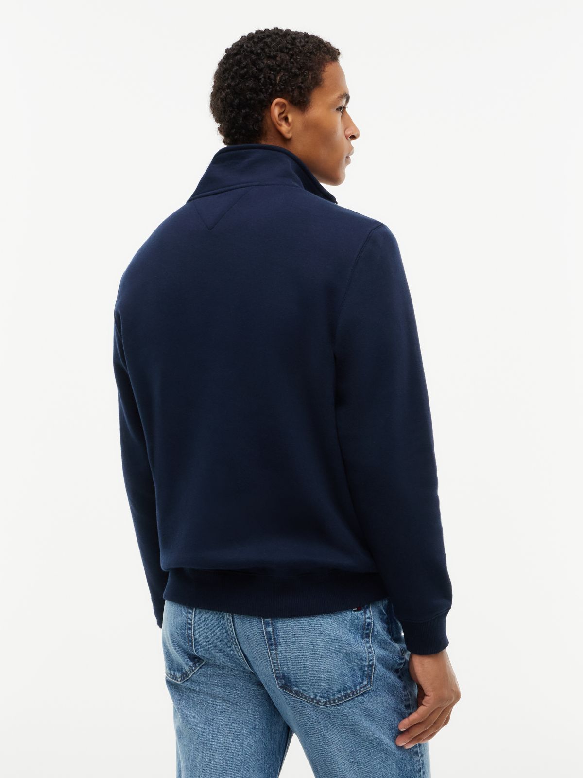 Tommy Flag Quarter-Zip Sweatshirt — Blue