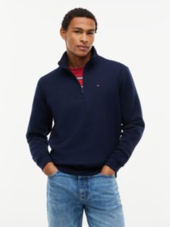 Tommy Flag Quarter-Zip Sweatshirt — Blue 1