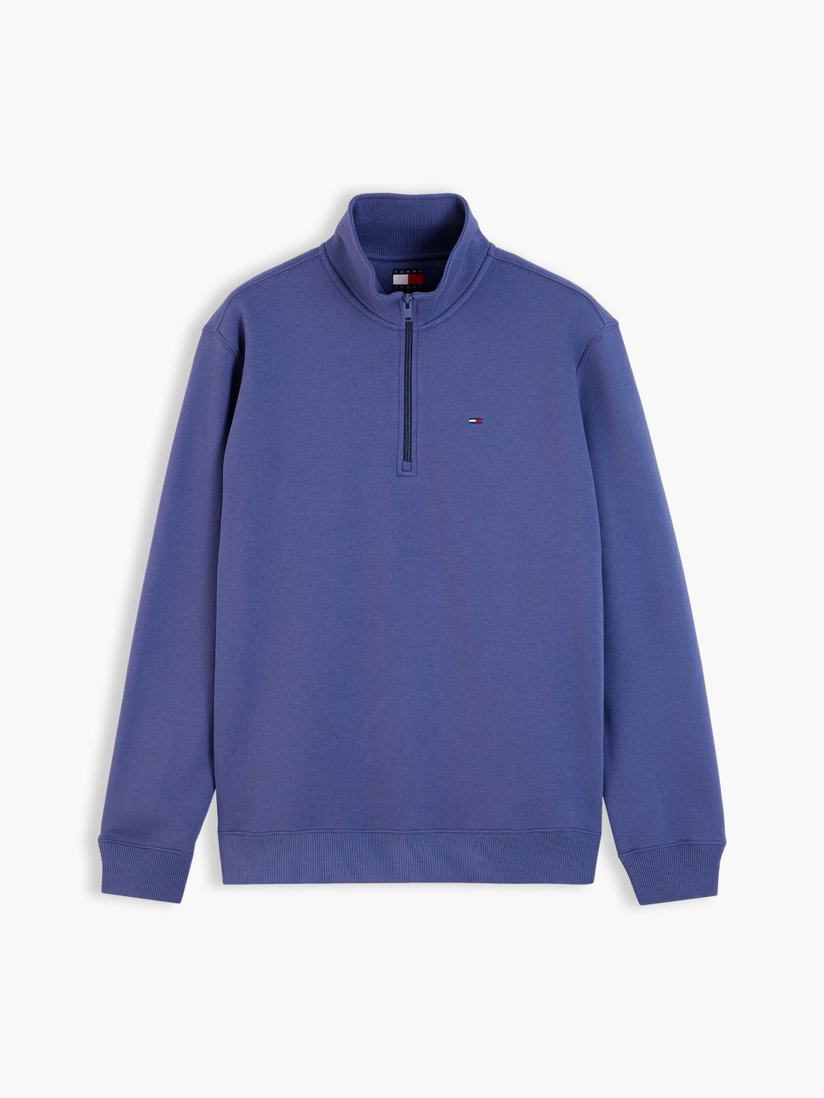 Tommy Flag Quarter-Zip Sweatshirt — Blue