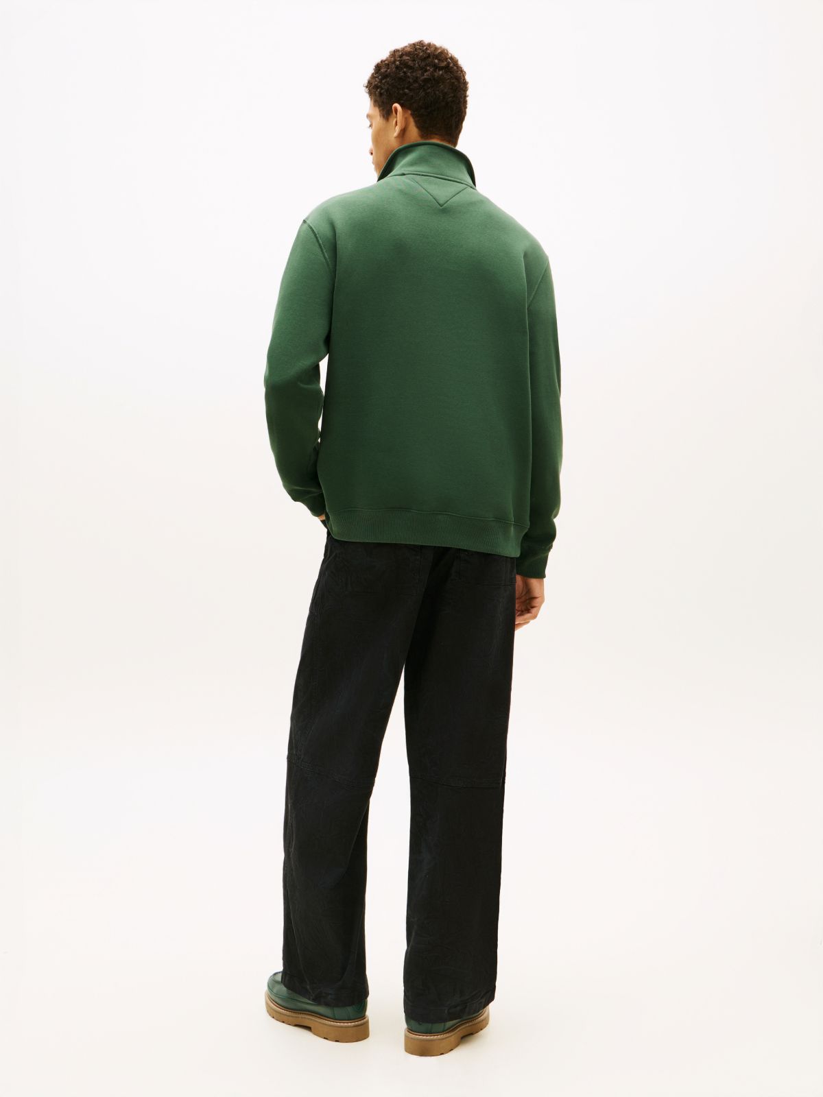 Tommy Flag Quarter-Zip Sweatshirt — Green