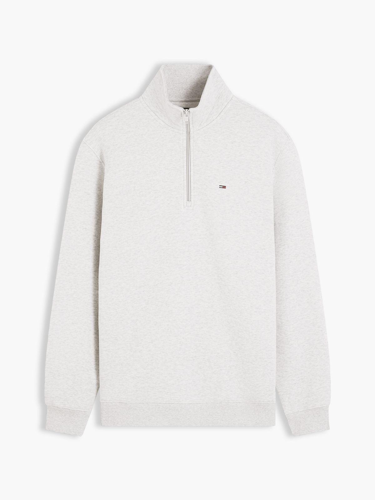 Tommy Flag Quarter-Zip Sweatshirt — Grey