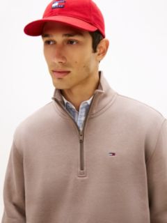 Tommy Flag Quarter-Zip Sweatshirt — Grey 2