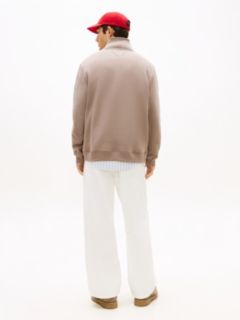Tommy Flag Quarter-Zip Sweatshirt — Grey 4