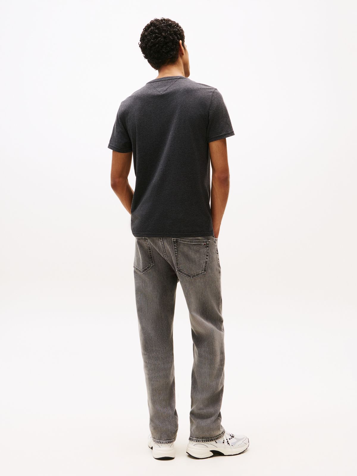 Tommy Flag Extra Slim Jersey T-Shirt — Black