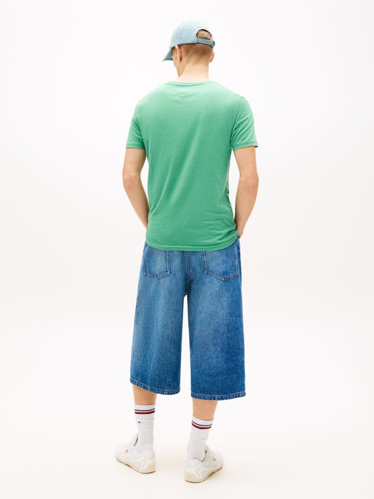 Tommy Flag Extra Slim Jersey T-Shirt — Green