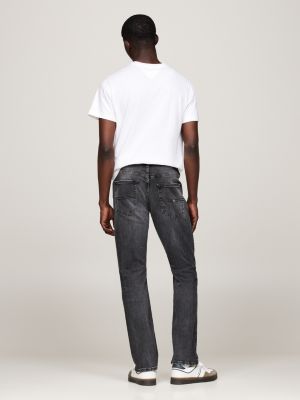 jeans scanton slim fit neri sbiaditi grigio da uomini tommy jeans