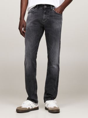 jeans scanton slim fit neri sbiaditi grey da uomini tommy jeans