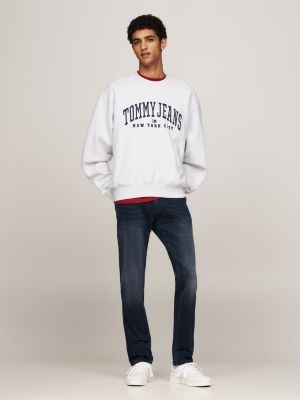 jean slim scanton délavé bleu pour hommes tommy jeans