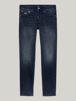 jean slim scanton délavé bleu pour hommes tommy jeans