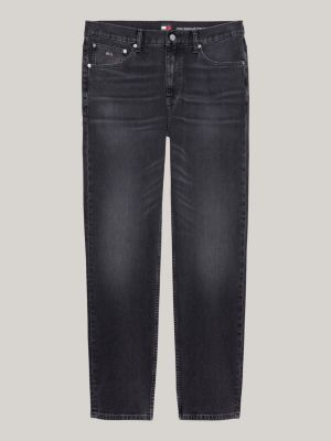 grau schwarze ryan slim straight jeans für herren - tommy jeans