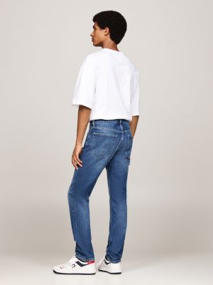 jean slim scanton emblématique bleu pour hommes tommy jeans