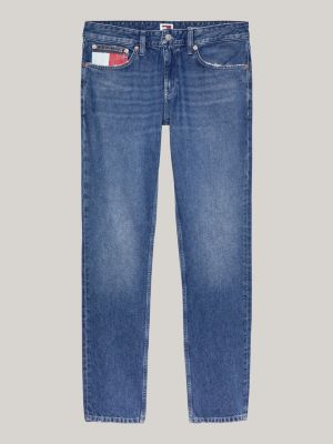 blauw scanton signature slim jeans voor heren - tommy jeans